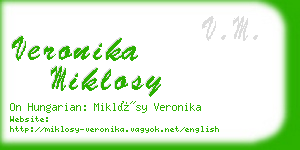 veronika miklosy business card